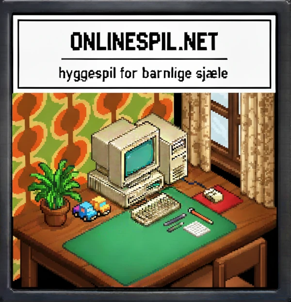 Pixel Art Retro computer setup onlinespil.net